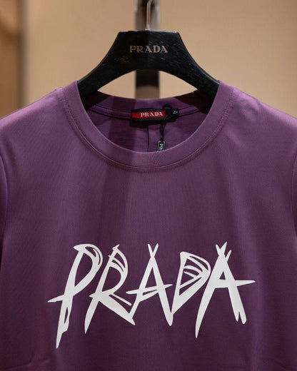 Women's Prada Purple regular fit designer T-shirt

