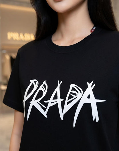 Prada black luxury casual women's tee
