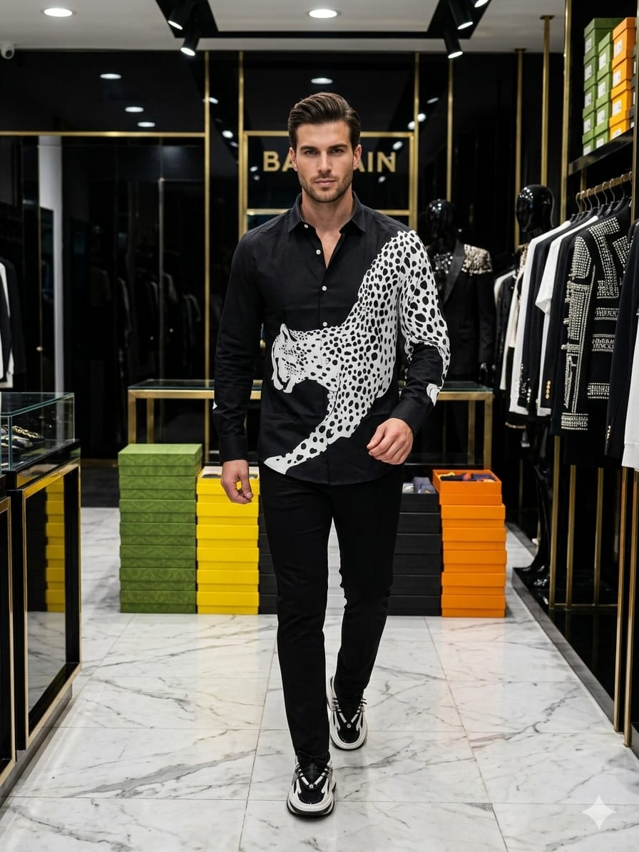 Balmain Black Shirt – Brand Label Detail
