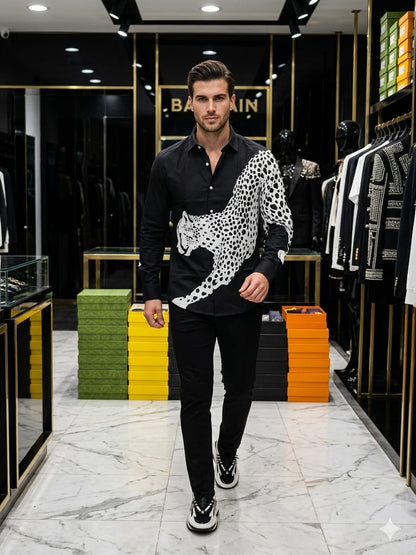 Balmain Black Shirt – Brand Label Detail
