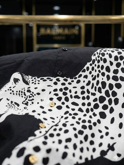 Balmain Handmade Sequence Shirt in Black – Back View	
