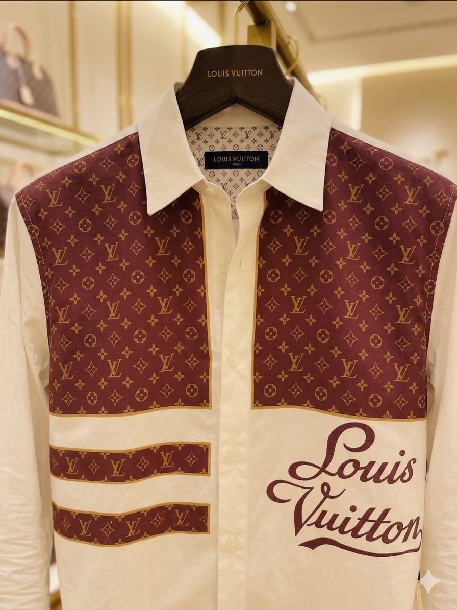 Louis Vuitton Beige Shirt – Fabric Close-up	