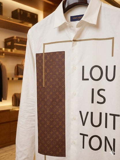 Louis Vuitton Cotton Shirt in White – Side zoom View	