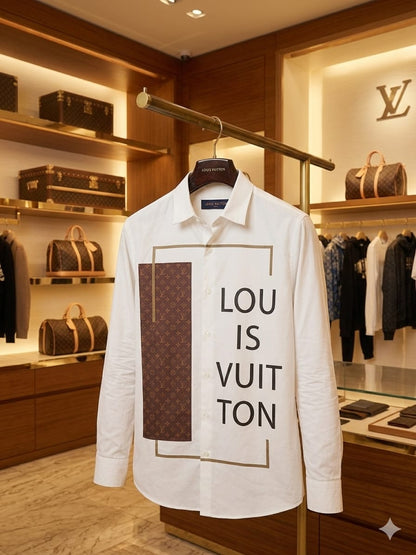 Louis Vuitton Cotton Shirt in White – Front View	