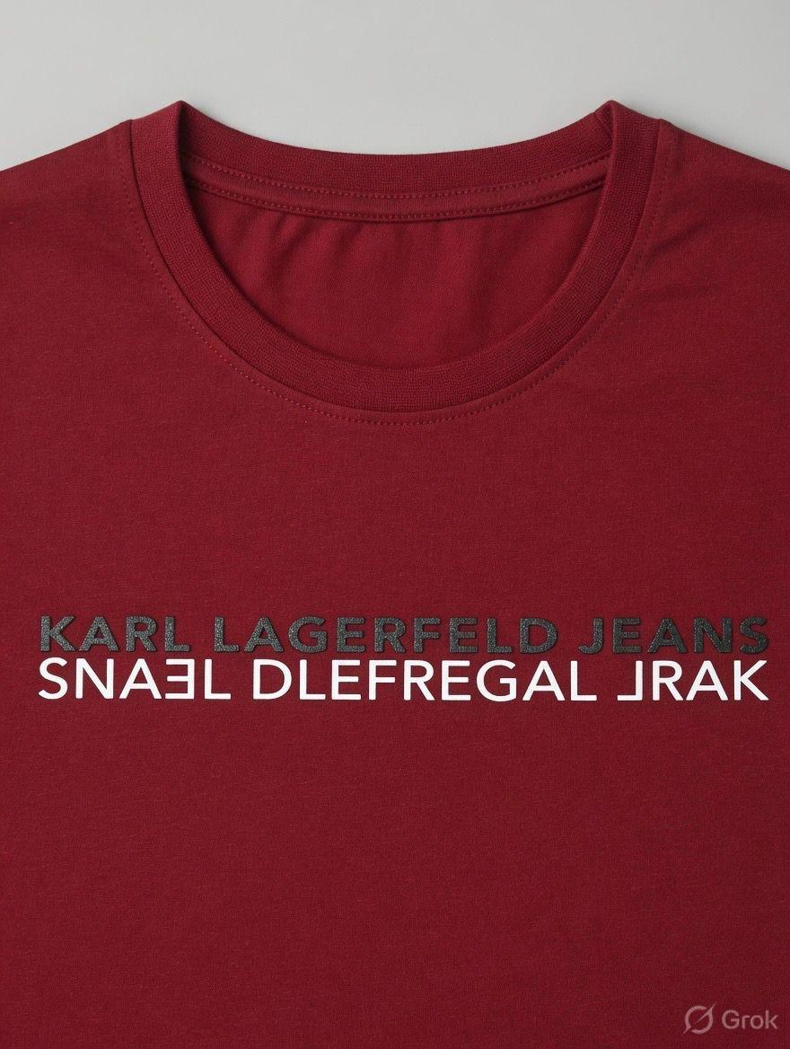 Karl Lagerfeld red premium relaxed fit T-shirt for women
