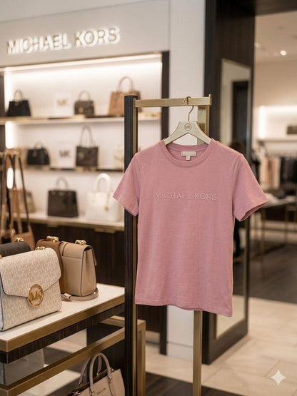 Premium MK pink cotton Lycra T-shirt
