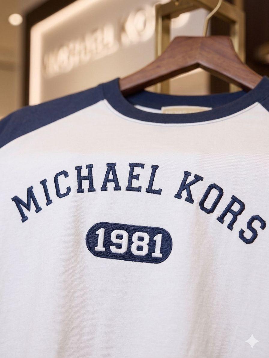 Women's MK navy 230 GSM casual T-shirt
