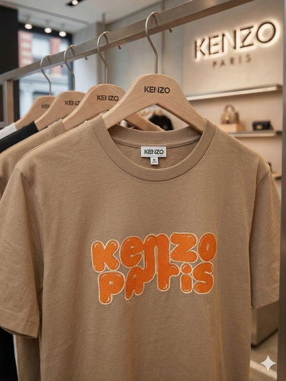 Kenzo beige premium relaxed fit Lycra T-shirt for women
