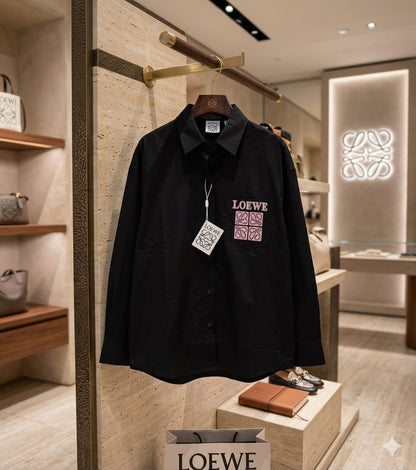 LOEWE black western women's wear clothing with Swarovski logo
