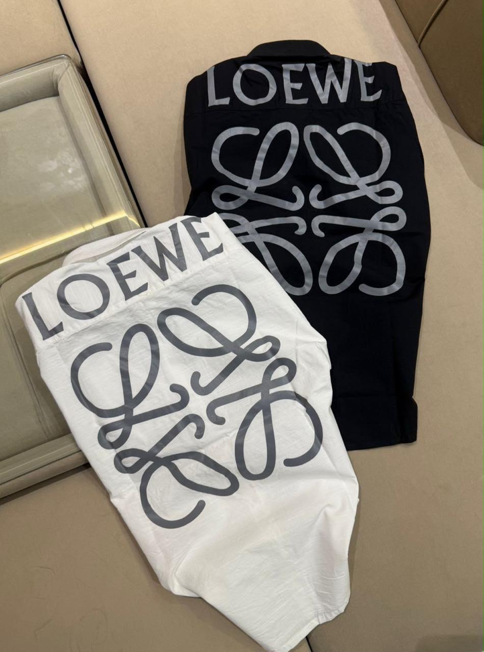 LOEWE women's wear premium black and white button-up shirts
