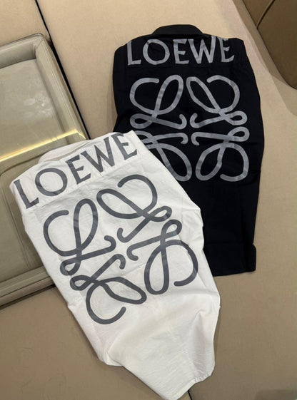 LOEWE women's wear premium black and white button-up shirts
