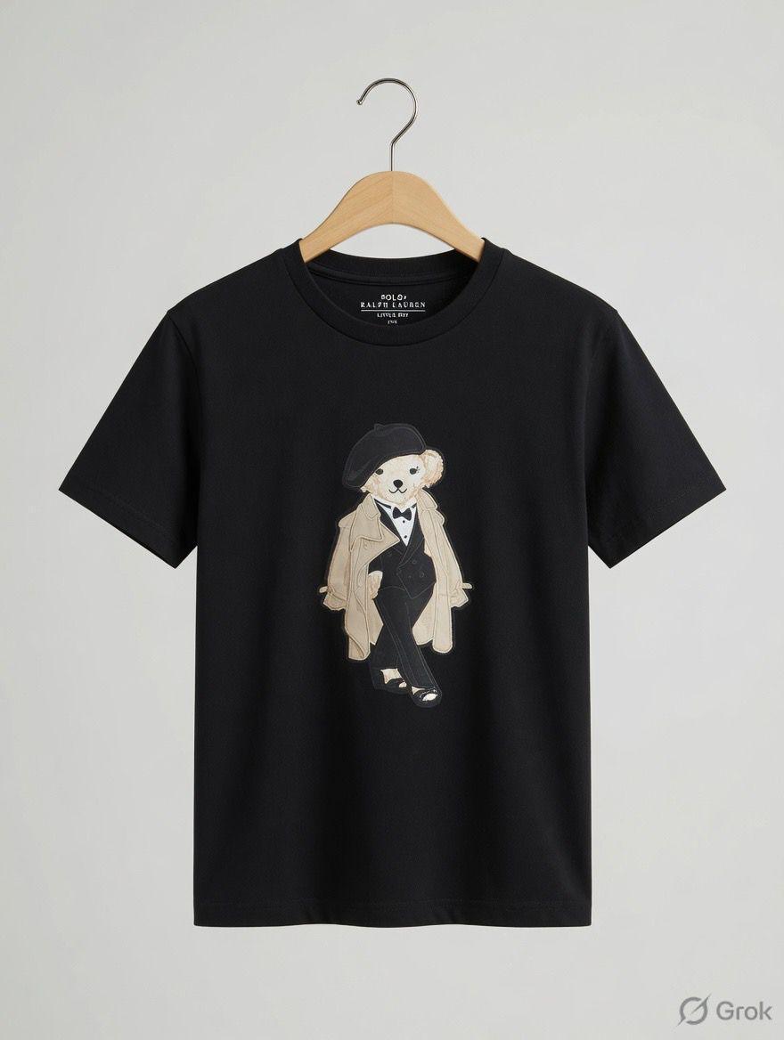 Ralph Lauren black women's t shirt cotton premium summer top

