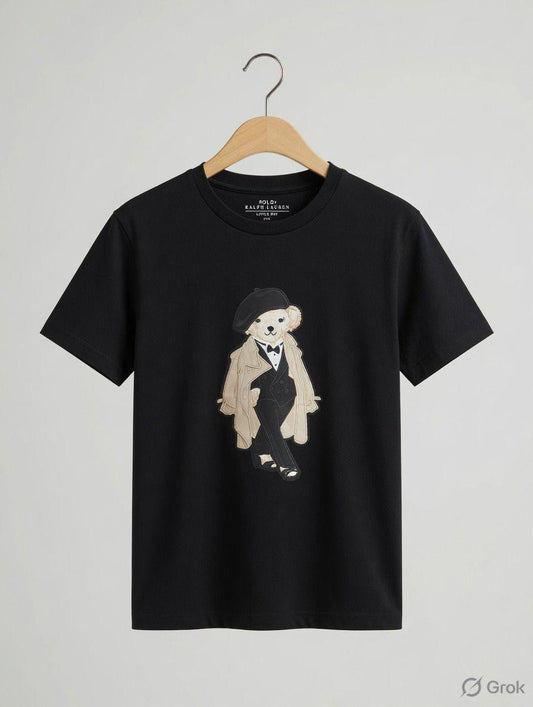 Ralph Lauren black women's t shirt cotton premium summer top
