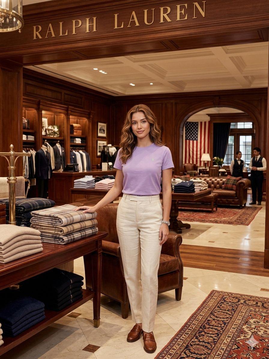 Ralph Lauren lilac western women's wear clothing
