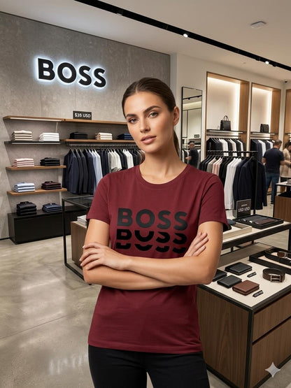 Premium wine women's t shirt for casual wear
