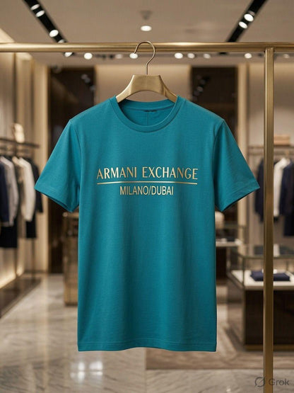 Armani Exchange teal blue women's t shirt premium womens summer top
