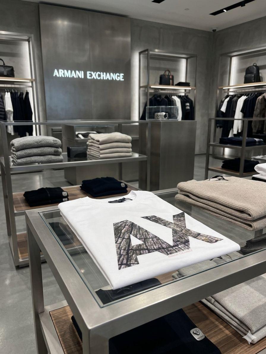 White womens summer tops Armani Exchange women's wear
