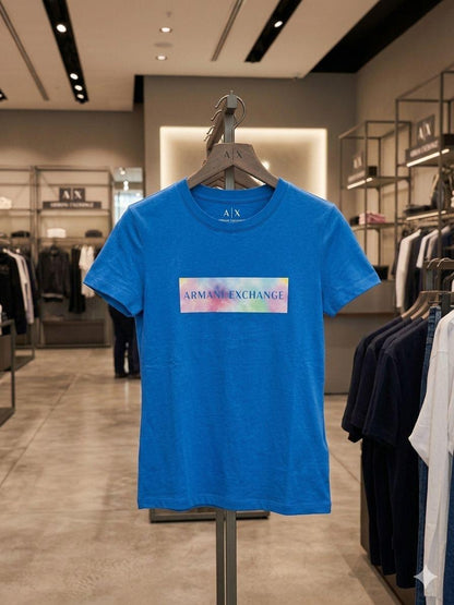 Armani Exchange blue women's t shirt premium womens summer top
