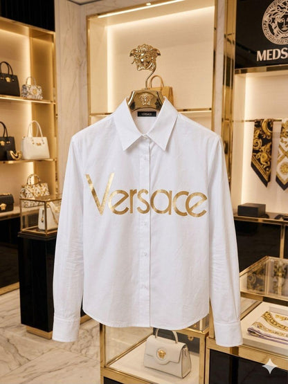 Versace women's t shirt white premium summer top
