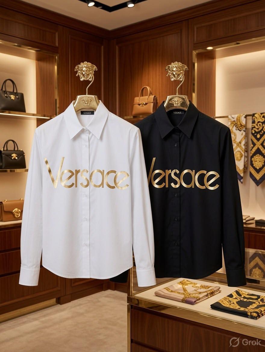 Versace women's t shirt collection in Black and White premium womens summer tops

