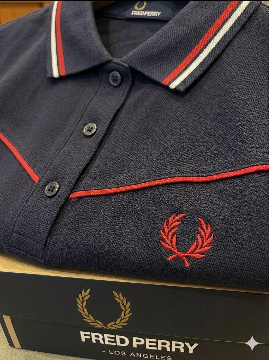 Navy women's t shirt collar premium women's wear

