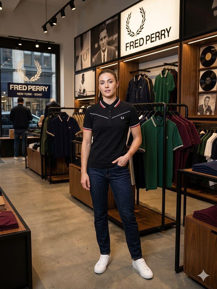 Black womens summer tops with embroidered logo

