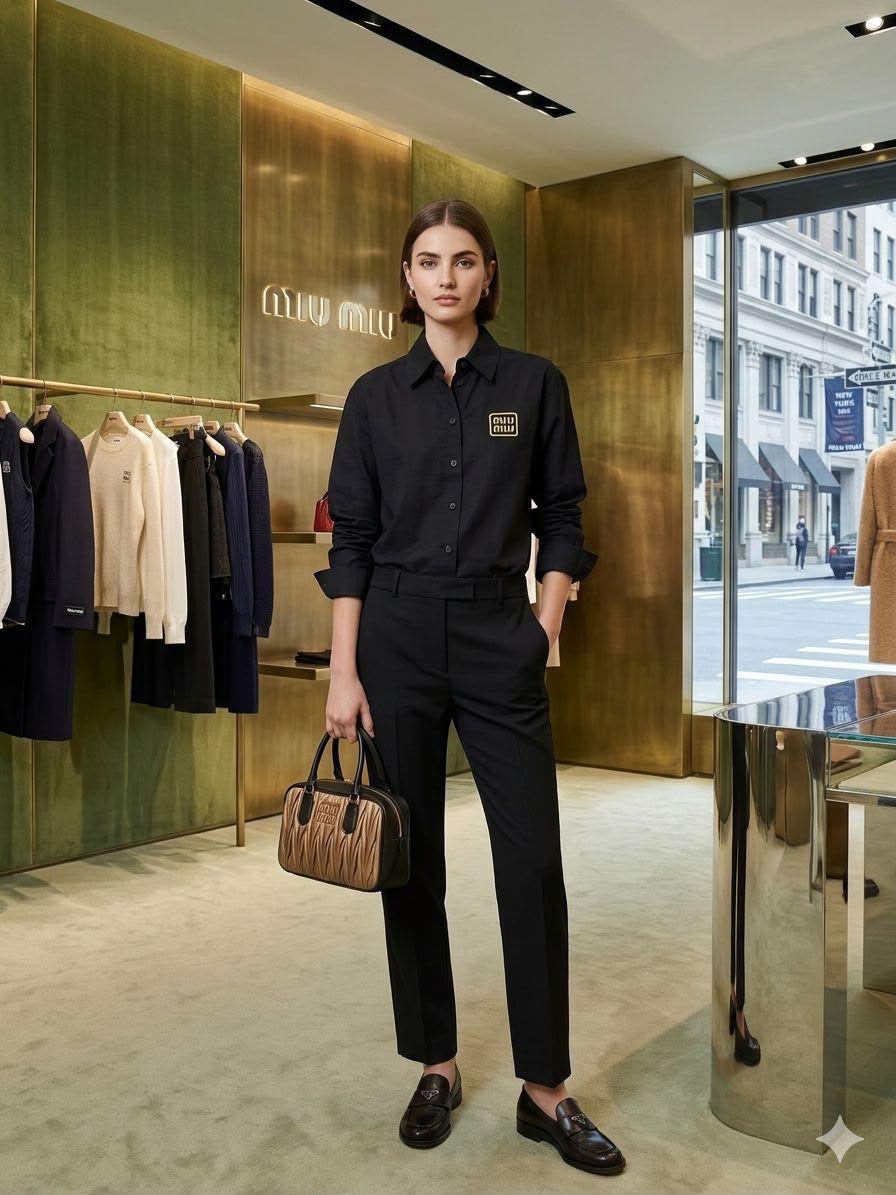 Miu Miu black western women's wear clothing
