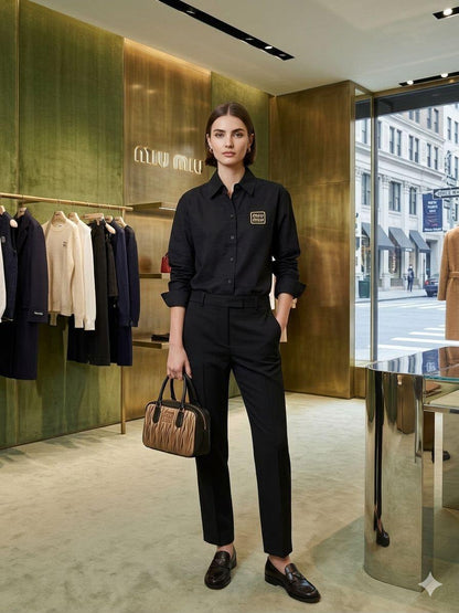 Miu Miu black western women's wear clothing
