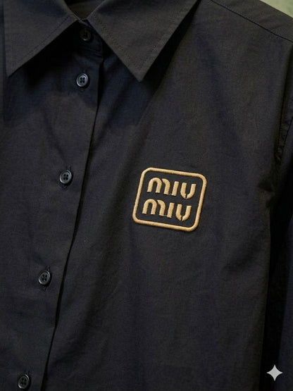 Black women's wear designer t shirt by Miu Miu

