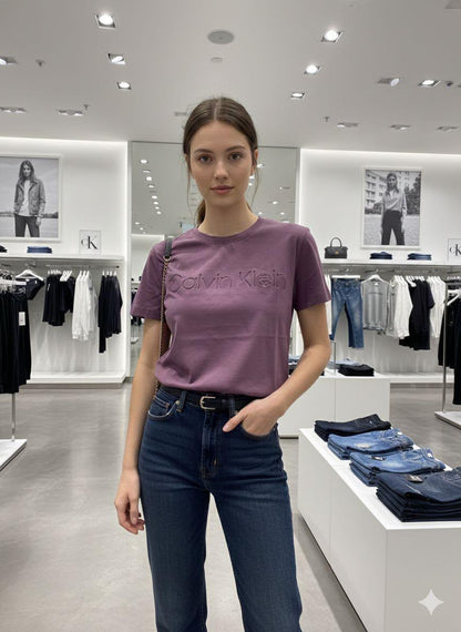 Premium lilac women's t shirt relaxed fit
