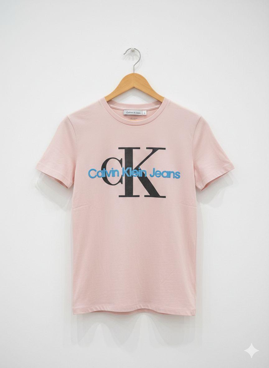 Calvin pink women's t shirt premium 250 GSM summer top
