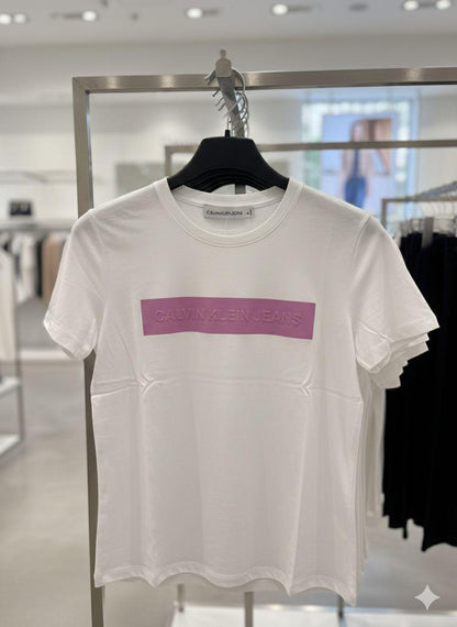 Calvin women's t shirt white premium 250 GSM top
