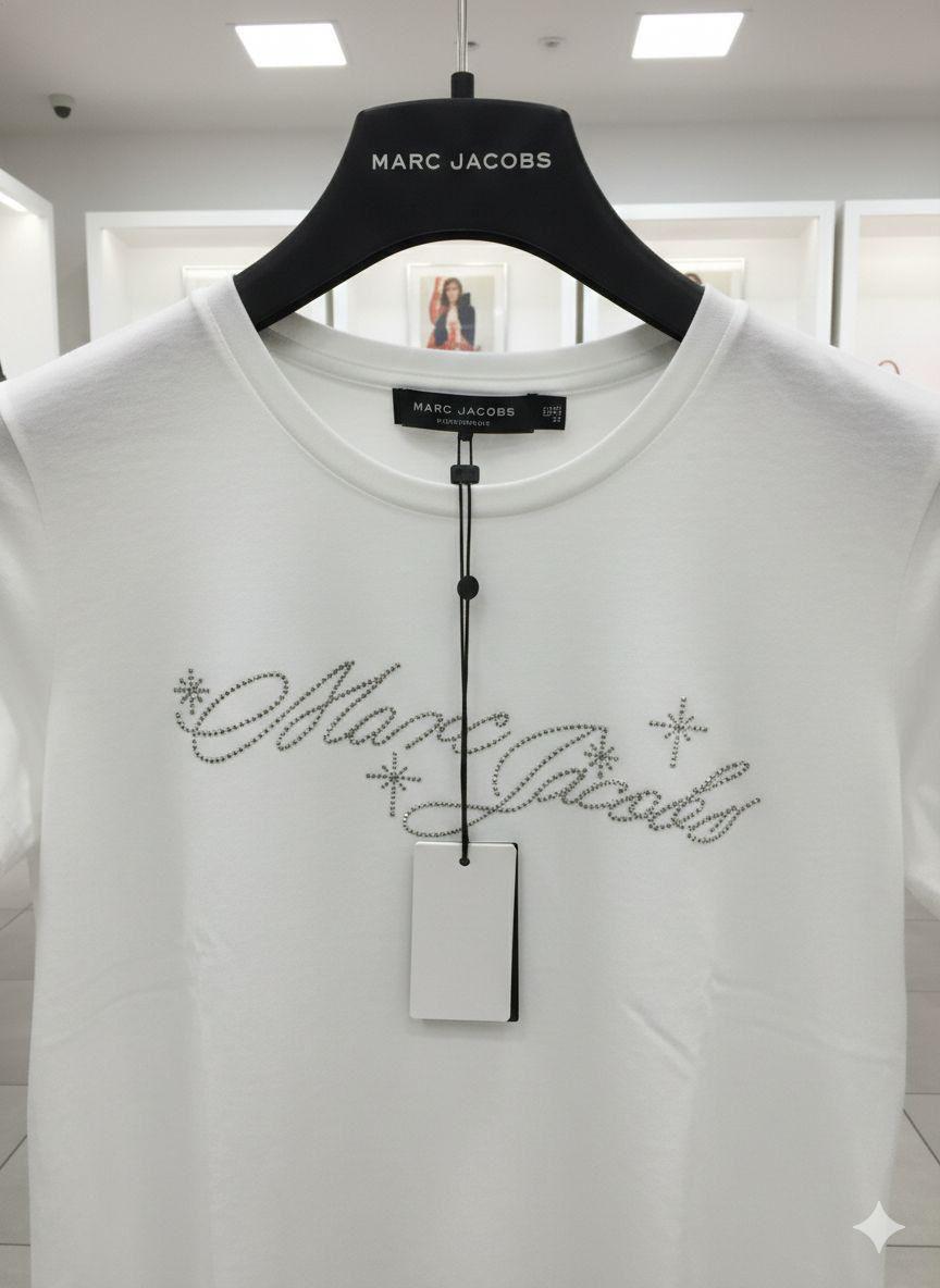 White women's wear premium Lycra t shirt with stone work
