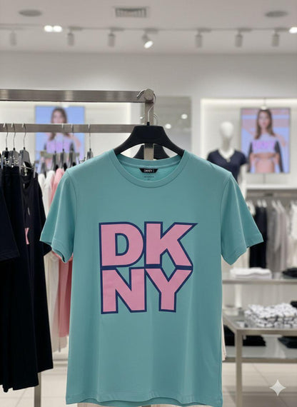 DKNY sky blue women's t shirt cotton premium womens summer top

