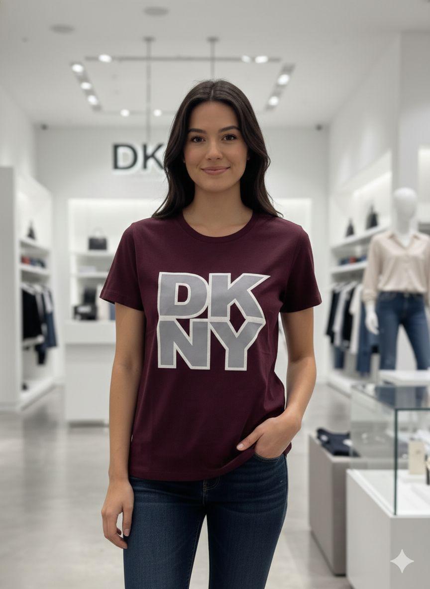 DKNY wine western women's wear clothing tee
