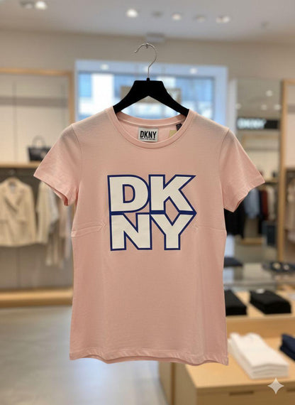 DKNY pink women's t shirt cotton premium summer top
