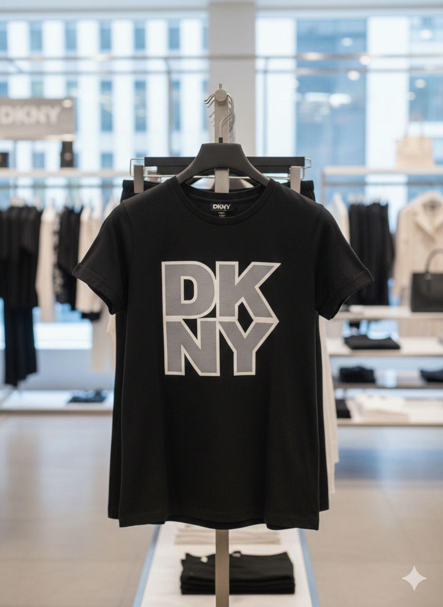 DKNY black women's t shirt cotton premium summer top
