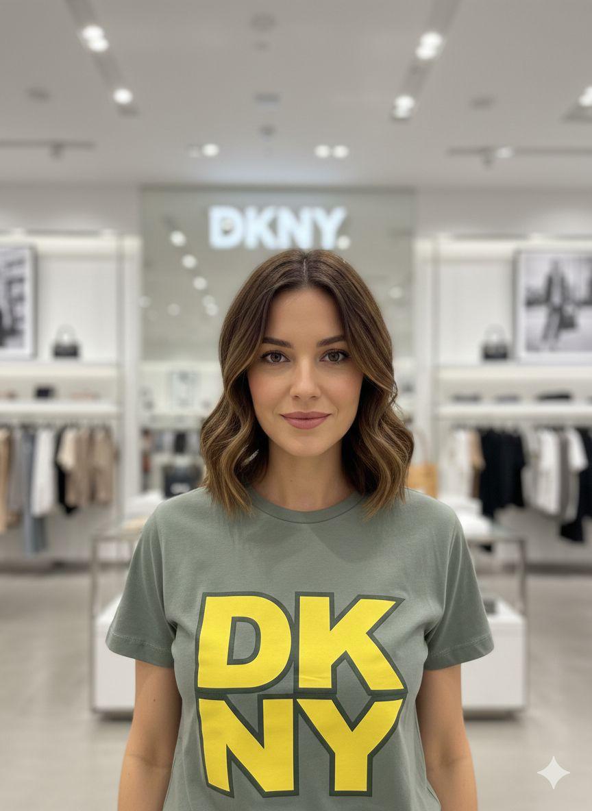 DKNY grey western women's wear clothing tee
