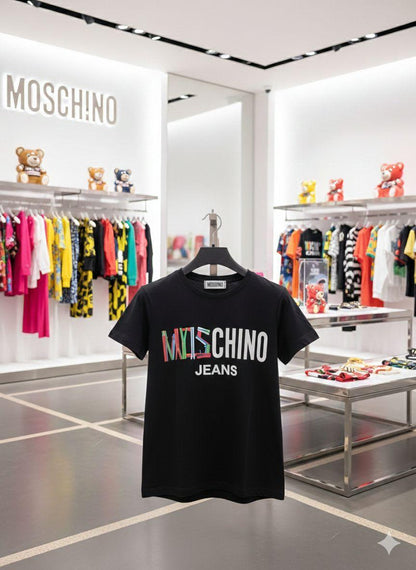Moschino black women's t shirt premium womens summer top
