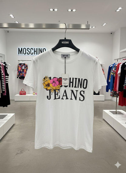 Moschino women's t shirt white premium summer top
