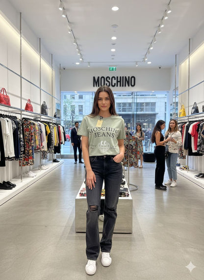 Moschino light green western women's wear clothing
