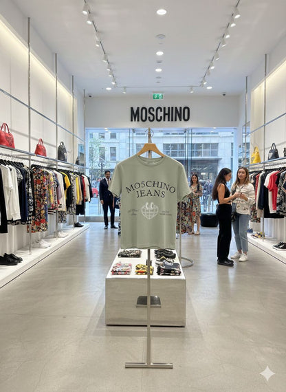 Moschino light green women's t shirt premium summer top
