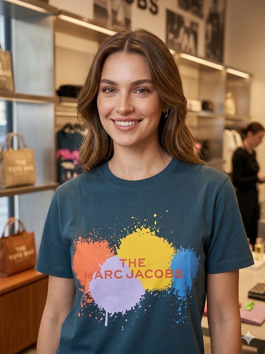 Marc Jacobs teal blue western women's wear clothing tee
