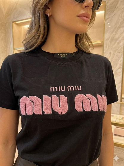 Miu Miu black western women's wear clothing tee
