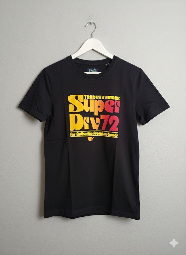 Superdry black women's t shirt premium womens summer top

