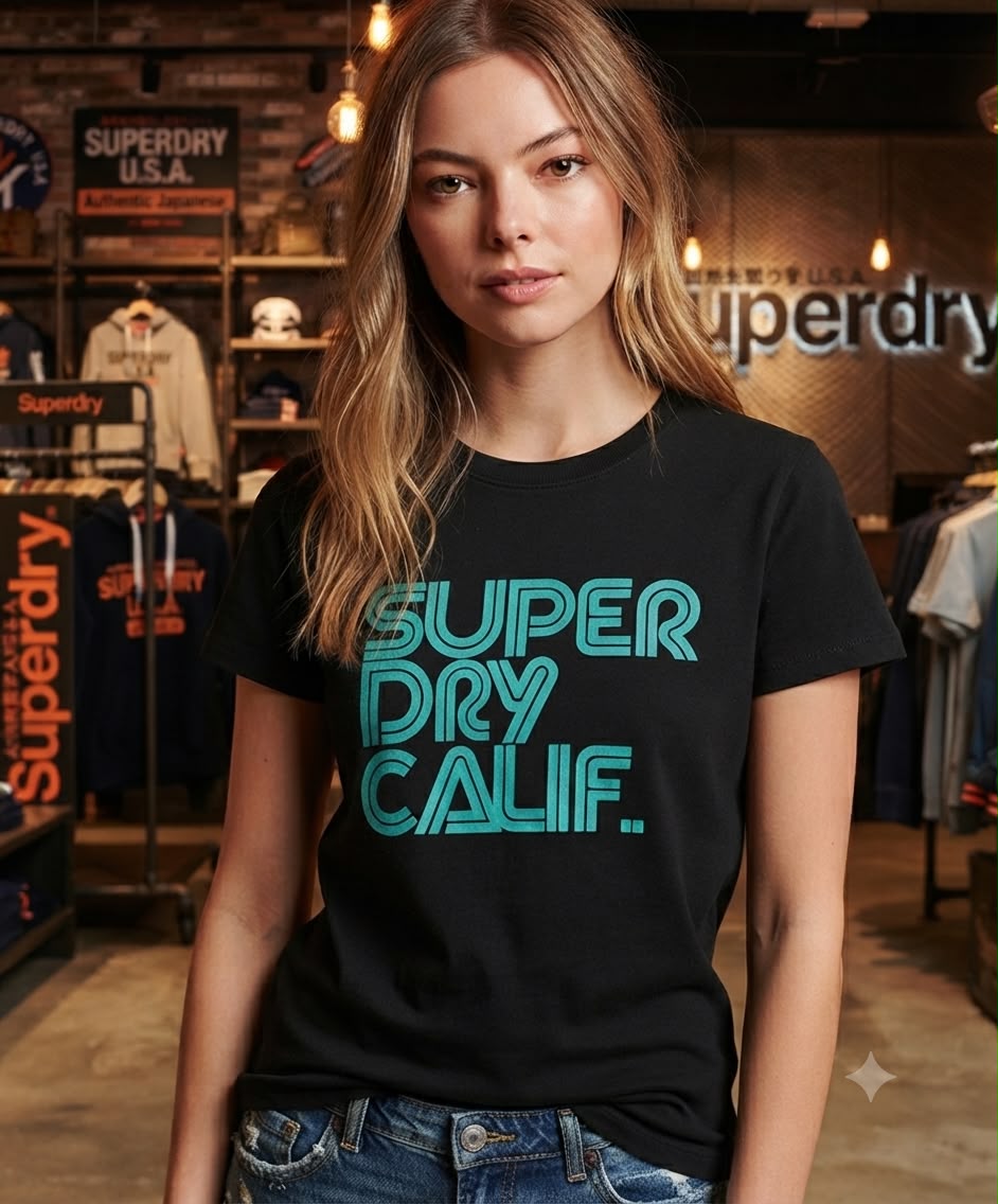 Superdry black premium western women's wear clothing
