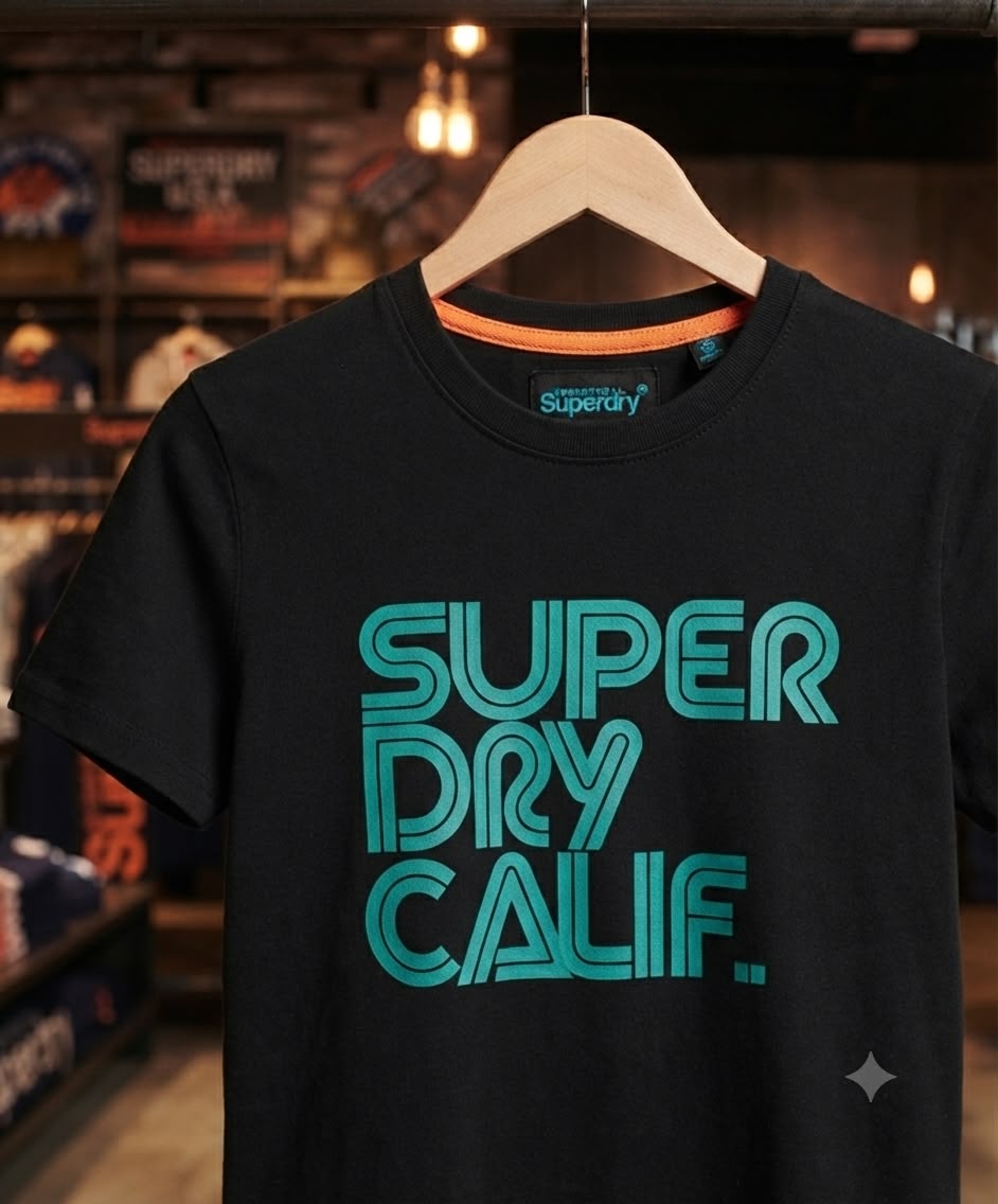 Black womens summer tops Superdry designer women's wear
