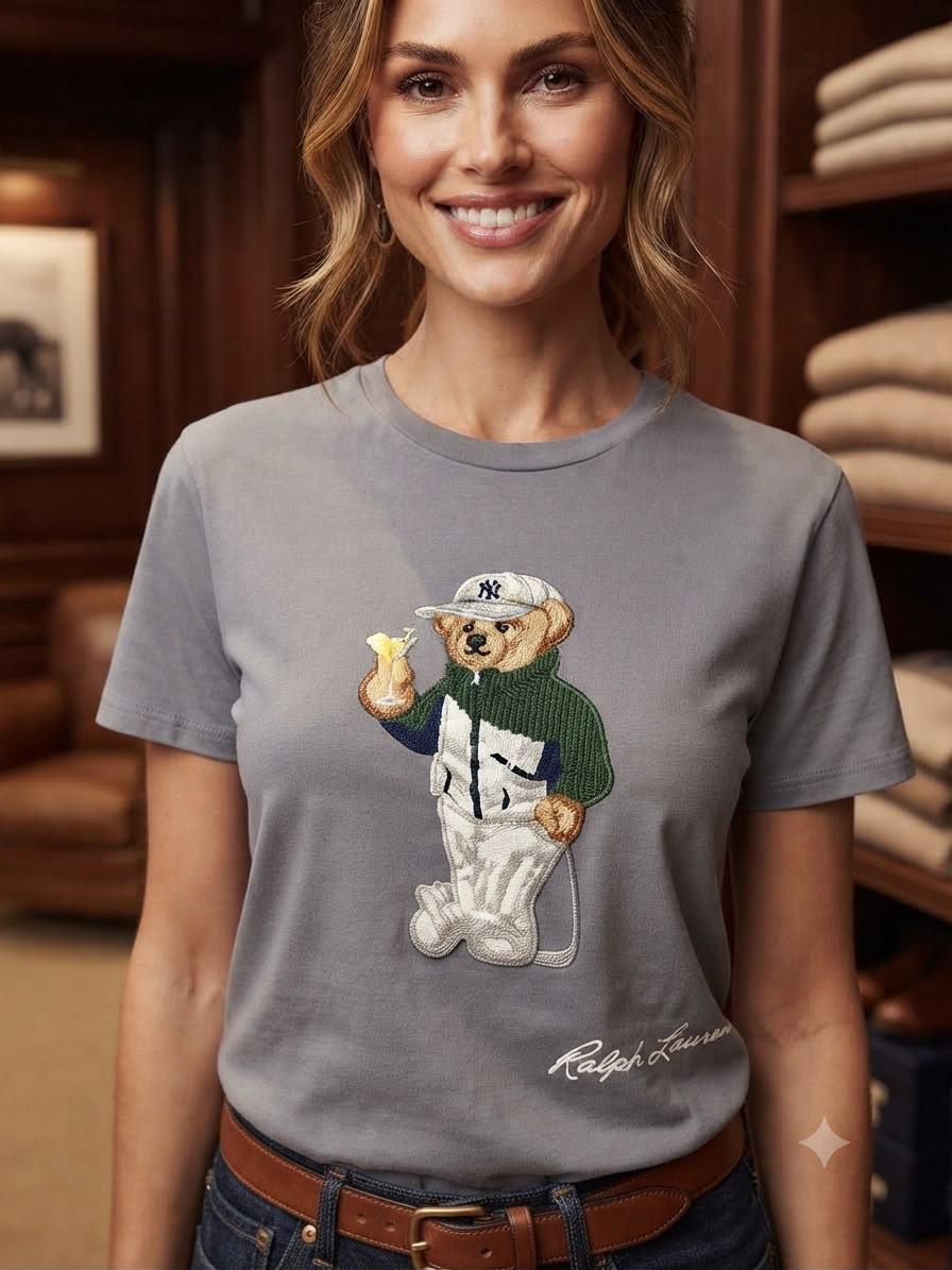 Ralph Lauren grey western women's wear clothing tee
