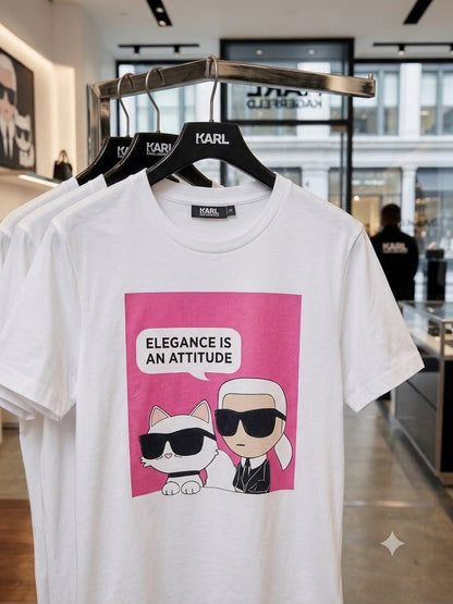 White womens summer tops Karl Lagerfeld women's wear
