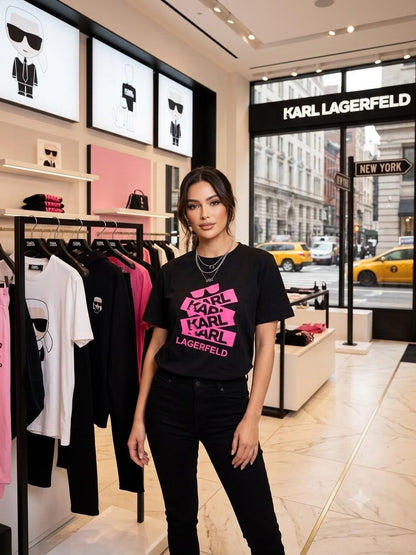 Premium black women's t shirt with luxury stone work
